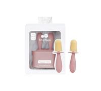 ezpz Tiny Pops - Moldes de helado para bebé (2 uds), silicona alimentaria sin BPA, fáciles de desmoldar y aptos para lavavajillas, desde 4 meses, color Rosa Pálido