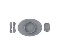 ezpz Tiny Set de Primeros Alimentos - Gris oscuro - 4+ meses (Tiny Bowl, Cup, Spoons)