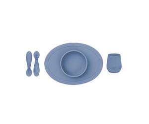 ezpz Tiny Set de Primeros Alimentos - Indigo - 4+ meses (Tiny Bowl, Cup, Spoons)
