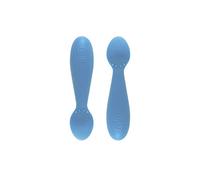 ezpz Tiny Spoons 4 meses +. Pack de 2 cucharas 100% de silicona para bebés y niños pequeños. facilita el Baby Led Weaning. Diseñado por un especialista en alimentación pediátrica. Azul