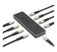 EZQuest Hub USB 4 serie Pro 8 en 1: pantalla dual 4K 60Hz/8K, 7 puertos USB-C (3 puertos USB 4, 4 datos de 10 Gbps), 100 W PD - Thunderbolt 3/4 Dock para MacBook Pro/Air M1/M2/M3, Windows, Chromebook