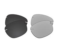 EZReplace Lentes de repuesto compatibles con gafas de sol Maui Jim Breakwall MJ42263 mm (lentes polarizadas), se adapta a marco Maui Jim Breakwall (negro carbón + metal plateado), Carbon Black +