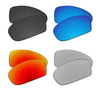 EZReplace Lentes de repuesto compatibles con Maui Jim Red Sands MJ43259mm gafas de sol (lentes polarizadas) - Se adapta a marcos Maui Jim Red Sands (negro carbón+azul hielo+rojo fuego+metal