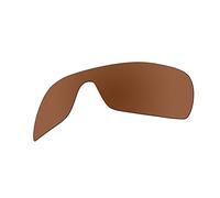 EZReplace Lentes de repuesto para gafas de sol Oakley Batwolf OO9101 (lentes polarizadas) - Compatible con marco Oakley Batwolf (marrón granate)