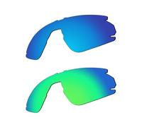 EZReplace Lentes de repuesto para gafas de sol Oakley BXTR OO9280 (lentes polarizadas), se adapta al marco Oakley BXTR (azul hielo + verde primavera)