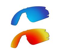 EZReplace Lentes de repuesto para gafas de sol Oakley BXTR OO9280 (lentes polarizadas), se adapta al marco Oakley BXTR (azul hielo + rojo fuego)