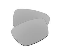 EZReplace Lentes de repuesto para gafas de sol Oakley Crosslink Zero OX8076 de 56 mm, Metal plateado, Talla única