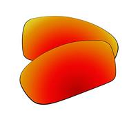 EZReplace Lentes de repuesto para gafas de sol Oakley Fives cuadradas (lentes polarizadas) - Compatible con marco cuadrado Oakley Fives (rojo fuego)