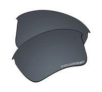 EZReplace Lentes de repuesto para gafas de sol Oakley Flak Jacket XLJ (lentes polarizadas), Espejo de policarbonato actualizado negro, Talla única