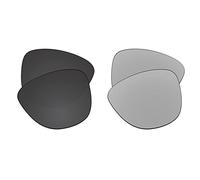 EZReplace Lentes de repuesto para gafas de sol Oakley Frogskins OO9013 (lentes polarizadas), se adapta a la montura Oakley Frogskins (negro carbón + plata metálica)