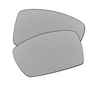 EZReplace Lentes de repuesto para gafas de sol Oakley Gascan OO9014 (lentes polarizadas), plateado metálico , Talla única
