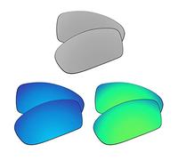 EZReplace Lentes de repuesto para gafas de sol Oakley Gauge 8 M OO4124-57 mm (lentes polarizadas) - Se adapta al marco Oakley Gauge 8 M (metal plateado, azul hielo y verde primavera)