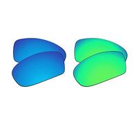 EZReplace Lentes de repuesto para gafas de sol Oakley Gauge 8 M OO4124-57 mm (lentes polarizadas) - Se adapta al marco Oakley Gauge 8 M (azul hielo + verde primavera)