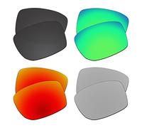 EZReplace Lentes de repuesto para gafas de sol Oakley Gibston OO9449 (lentes polarizadas) - Se adapta a Oakley Gibston Frame (negro carbón+verde primaver rojo fuego+metal plateado)