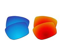 EZReplace Lentes de repuesto para gafas de sol Oakley Gibston OO9449 (lentes polarizadas) - Se adapta a Oakley Gibston Frame (azul hielo y rojo fuego)