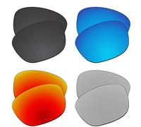 EZReplace Lentes de repuesto para gafas de sol Oakley Pitchman R OO9439 (lentes polarizadas), se adapta a Oakley Pitchman R Frame (negro carbono, azul hielo, rojo fuego y plateado metálico), Carbon