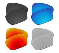 EZReplace Lentes de repuesto para gafas de sol Oakley Portal X OO9460 (lentes polarizadas) Compatible con Oakley Portal X Frame (negro carbón+azul hielo+rojo fuego+metal plateado), Carbon Black +