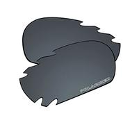 EZReplace Lentes de repuesto para gafas de sol Oakley Racing Jacket Vented (lentes polarizadas), Espejo de policarbonato actualizado negro, Talla única