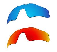 EZReplace Lentes de repuesto para gafas de sol Oakley Radar EV Path OO9208 (lentes polarizadas), Azul hielo + rojo fuego, Talla única