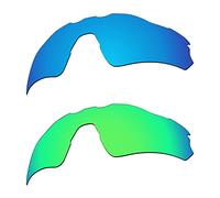 EZReplace Lentes de repuesto para gafas de sol Oakley Radar EV Path OO9208 (lentes polarizadas), Azul Hielo + Verde Primavera, Talla única