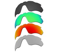 EZReplace Lentes de repuesto para gafas de sol Oakley Radar EV Path XS OJ9001 (lentes polarizadas) - Compatible con el marco Oakley Radar EV Path XS (negro carbón+verde primavera+rojo fuego+metal