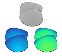 EZReplace Lentes de repuesto para gafas de sol Oakley Split Time OO4129 (lentes polarizadas), se adapta a Oakley Split Time Frame (metal plateado, azul hielo y verde primavera)