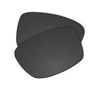 EZReplace Lentes de repuesto para gafas de sol Oakley Square Wire 2 2014 OO4075 (lentes polarizadas), Negro De Humo, Talla única