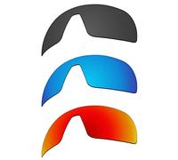 EZReplace Lentes de repuesto para gafas de sol Oakley Sutro OO9406 (lentes polarizadas), se adapta a Oakley Sutro Frame (negro carbono, azul hielo y rojo fuego)