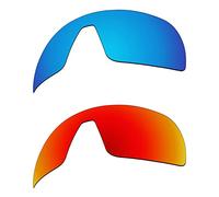 EZReplace Lentes de repuesto para gafas de sol Oakley Sutro S OO9462 (lentes polarizadas), se adapta a Oakley Sutro S Frame (azul hielo + rojo fuego), Azul Hielo + Rojo Fuego, Talla única