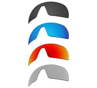 EZReplace Lentes de repuesto para gafas de sol Oakley Sutro S OO9462 (lentes polarizadas), se adapta al marco Oakley Sutro S (negro carbón, azul hielo, rojo fuego y plateado metálico), Negro carbón +