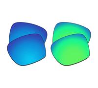EZReplace Lentes de repuesto para gafas de sol Oakley Sylas OO9448 (lentes polarizadas) - Compatible con Oakley Sylas Frame (azul hielo + verde primavera), Azul Hielo + Verde Primavera, Talla única