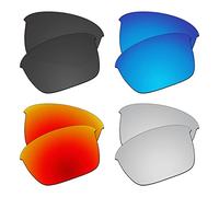 EZReplace Lentes de repuesto para gafas de sol Oakley Thinlink OO9316 (lentes polarizadas) - Se adapta a Oakley Thinlink Frame (negro carbón+azul hielo+rojo fuego+metal plateado)