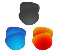 EZReplace Lentes de repuesto para gafas de sol Oakley Thurso OO9286A (lentes polarizadas), se adapta al marco Oakley Thurso (negro carbón, azul hielo y rojo fuego), Carbon Black + Ice Blue + Fire Red,