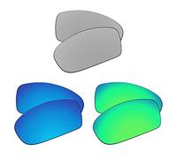 EZReplace Lentes de repuesto para gafas de sol Oakley Turbine OO9263 (lentes polarizadas), se adapta a Oakley Turbine Frame (metal plateado, azul hielo y verde primavera)