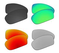 EZReplace Lentes de repuesto para gafas de sol Oakley Turbine OO9263 (lentes polarizadas), se adapta al marco Oakley Turbine (negro carbón, verde primavera, rojo fuego, plateado metálico), Negro