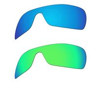EZReplace Lentes de repuesto para gafas de sol Oakley Turbine Rotor OO9307 (lentes polarizadas) - Compatible con marco de rotor Oakley Turbine (azul hielo + verde primavera)