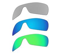 EZReplace Lentes de repuesto para gafas de sol Oakley Turbine Rotor OO9307 (lentes polarizadas), Metal Silver + Ice Blue + Spring Green, Taille unique