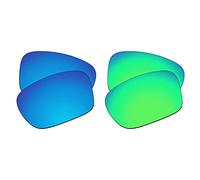 EZReplace Lentes de repuesto para gafas de sol Oakley TwoFace OO9189 (lentes polarizadas), se adapta a Oakley TwoFace Frame (azul hielo + verde primavera)