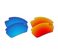 EZReplace Lentes de repuesto para gafas de sol Rudy Project Rydon (lentes polarizadas) - Se adapta a Rudy Project Rydon Frame (azul hielo + verde primavera), Azul Hielo + Rojo Fuego, Talla única