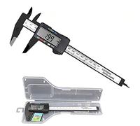 EZT Pinza Digital Electrónica, Herramientas de Medición, LCD, Conversión de 0 a 6 Pulgadas, Función de Apagado Automático, Plata/Negro, Muy Adecuado para el Hogar/Joyería/Medición de Bricolaje, etc
