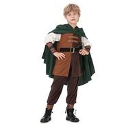 Ezuwail Vestimentas medievales para niños, disfraz de vikingo para niños, disfraces de carnaval para niños, disfraz de Halloween para niños, set de accesorios medievales
