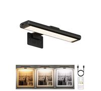 EZVALO Iluminación De Imagen Inalámbrica Con Sensor De Movimiento, Lámpara De Pared Inalámbrica Para Interiores, Luces LED Batería Para Espejo Baño, Cuadro, Pinturas Y Fotos (1, Negro)