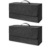 EZVEZS Organizador de Maletero de Coche,Bolsa Maletero Coche de Fieltro,Caja y Bolsa de Almacenamiento para Vehículos, Organizador para Herramientas y Limpieza (2PCS)