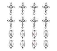 EZVFIRPDFZ 100 colgantes de madera con crucifijo, crucifijo, cruz impresa, dijes de madera teñida, religiosos, colgantes de 32,5 a 33,5 mm, para hombres y mujeres, collares de Pascua, fabricación de