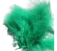 EZVFIRPDFZ 50 ~ 100 piezas de plumas de pavo coloridas de felpa completa, tocado, ropa, sombreros, manualidades, decoración del hogar, decoración de Halloween (verde hierba, 10 ~ 15 cm, 50 piezas]