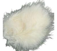 EZVFIRPDFZ 50 ~ 100 piezas de plumas de pavo coloridas de felpa completa, tocado, ropa, sombreros, manualidades, decoración del hogar, decoración de Halloween [amarillo arroz, 10 ~ 15 cm, 50 piezas]