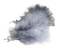 EZVFIRPDFZ 50 ~ 100 piezas de plumas de pavo coloridas de felpa completa, tocado, ropa, sombreros, manualidades, decoración del hogar, decoración de Halloween y bricolaje [gris azul, 10 ~ 15 cm, 50