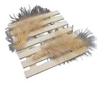 EZVFIRPDFZ 50 ~ 100 piezas de plumas de pavo coloridas de felpa completa, tocado, ropa, sombreros, manualidades, decoración del hogar, decoración de Halloween (café poco profundo, 10 ~ 15 cm, 50