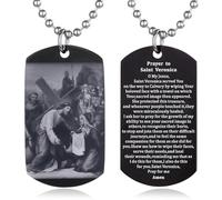 EZVFIRPDFZ Collar con etiqueta de perro con versículo bíblico de la Biblia, grabado católico cristiano, comunión cristiana, regalo de rito de confirmación