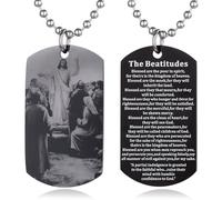 EZVFIRPDFZ Collar con etiqueta de perro con versículo bíblico de la Biblia, grabado católico cristiano, comunión cristiana, regalo de rito de confirmación